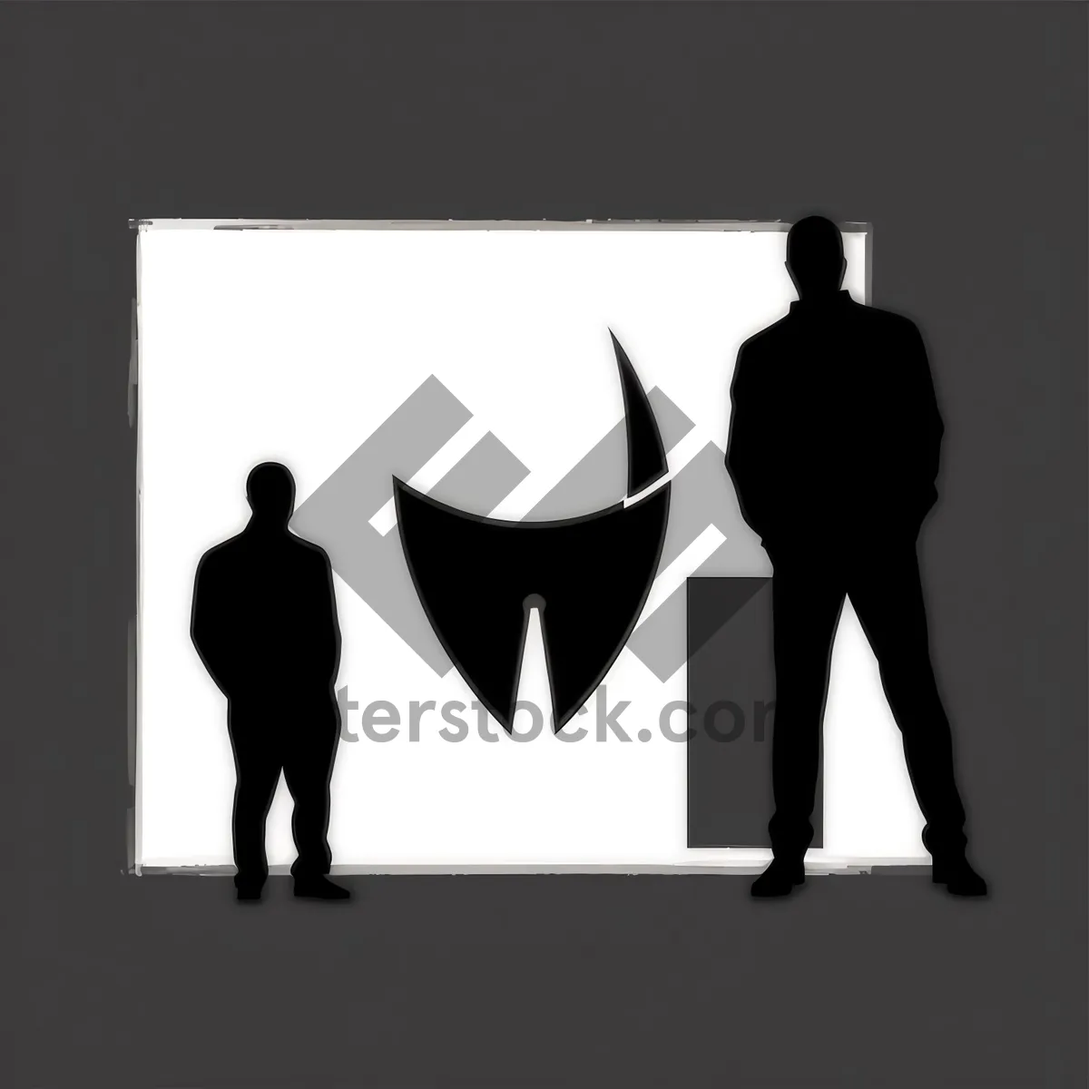 Picture of Corporate Team: Silhouettes of Business Professionals in Black Suits