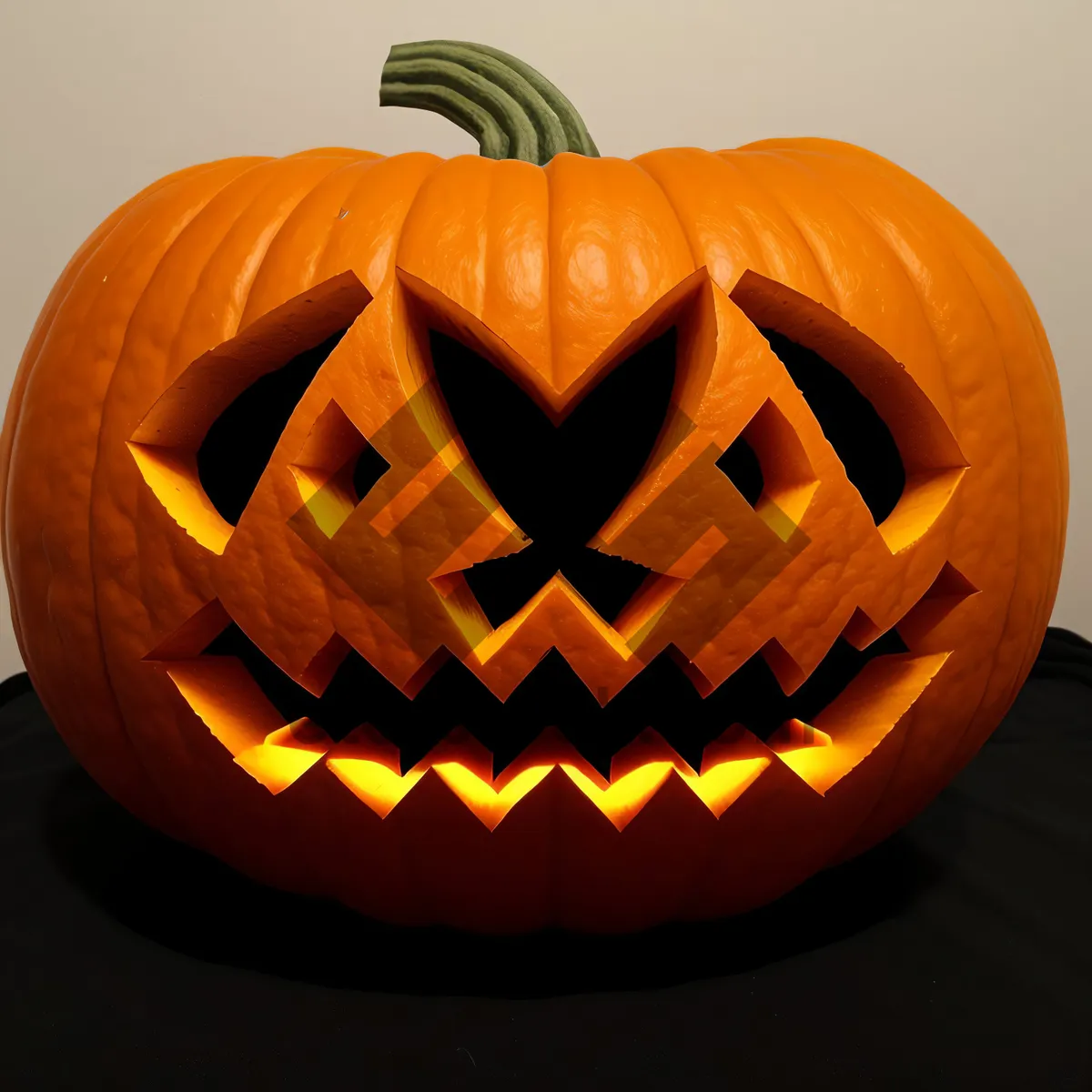 Picture of Frightful Fall Jack o' Lantern Illuminates Night