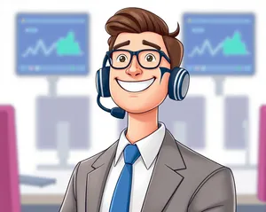 Cartoon clip art of a young boy.