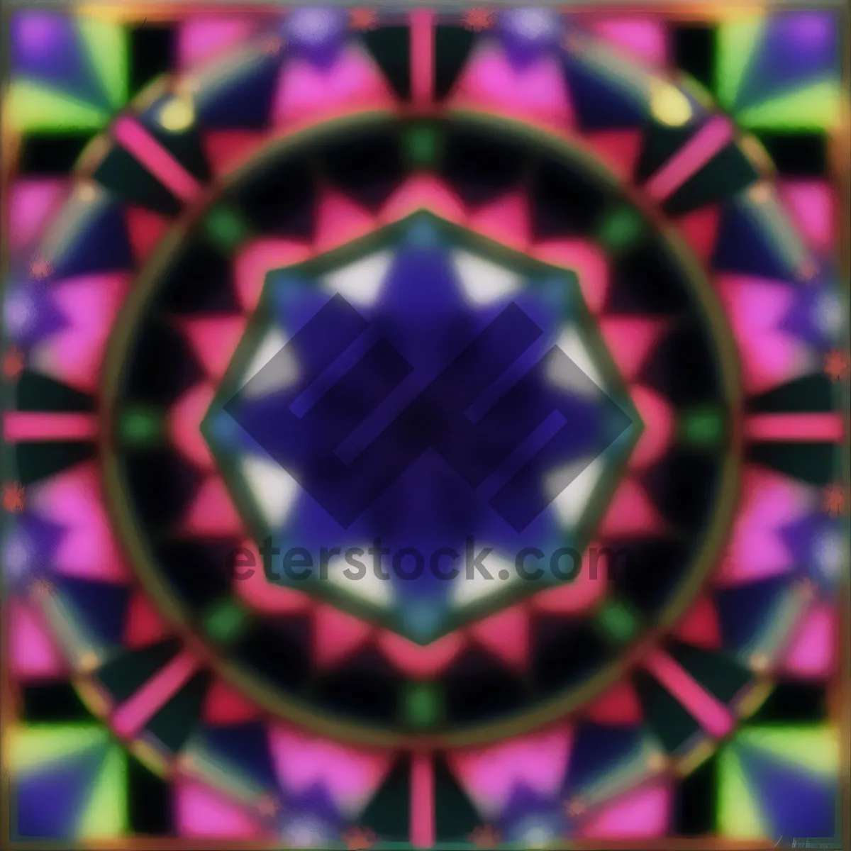 Picture of Colorful Geometric Kaleidoscope Design