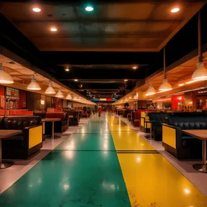 Modern Bowling Hall in City Plaza