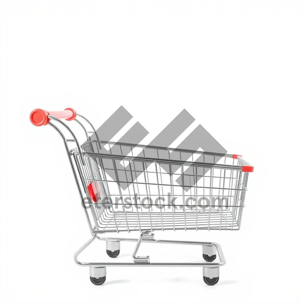 Picture of 3D Metal Shopping Cart for E-Commerce Customer Purchase