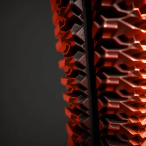 Fiery Coil: Vibrant Spring Artwork with Texture