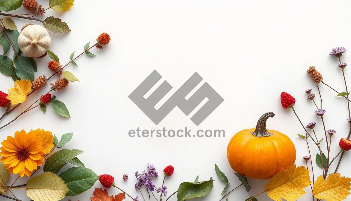 Picture of Fresh harvest of organic tomatoes and pumpkins.