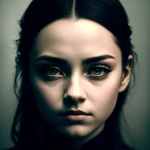 Stunning brunette model with captivating eyes
