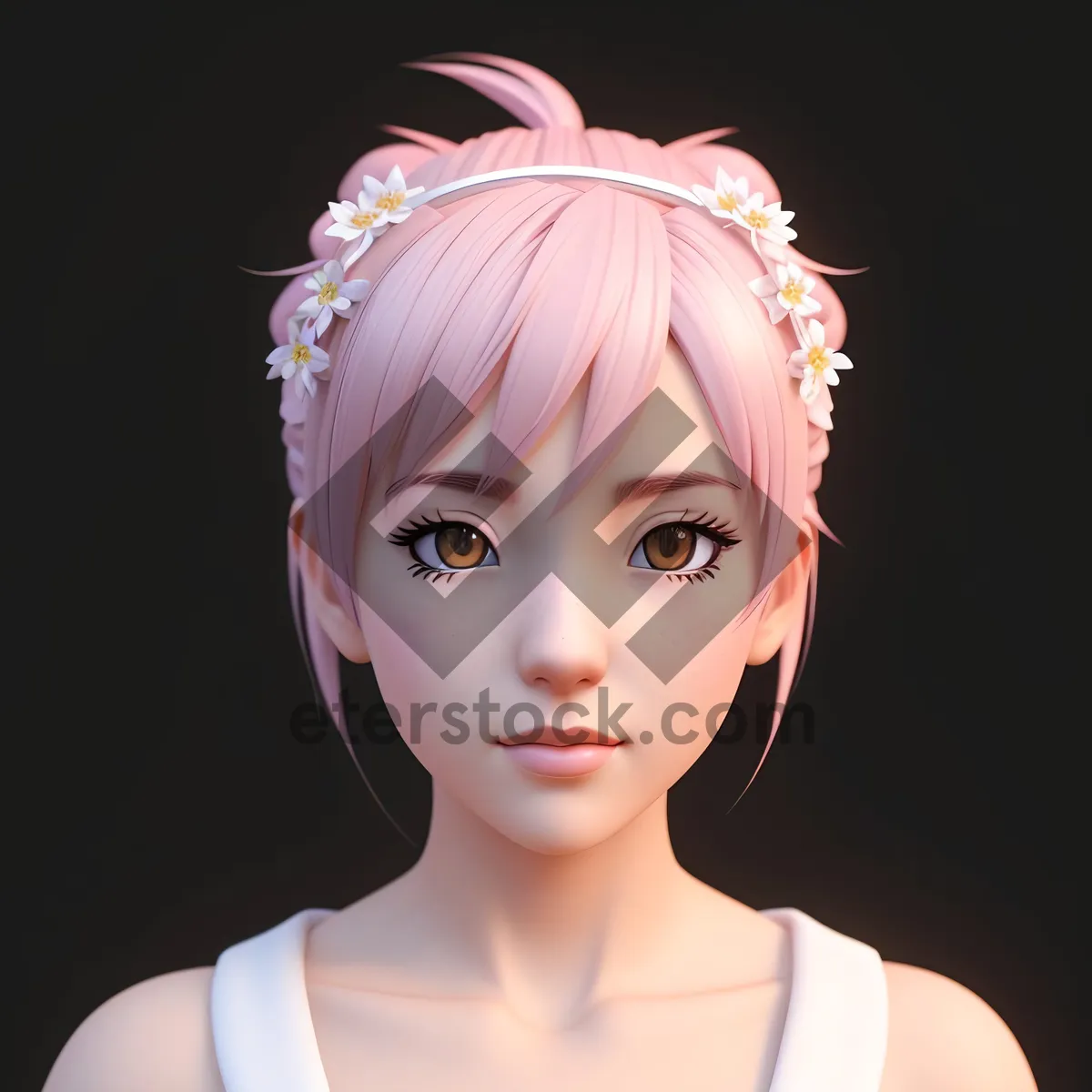 Picture of Stunning Doll Face with Flawless Makeup
