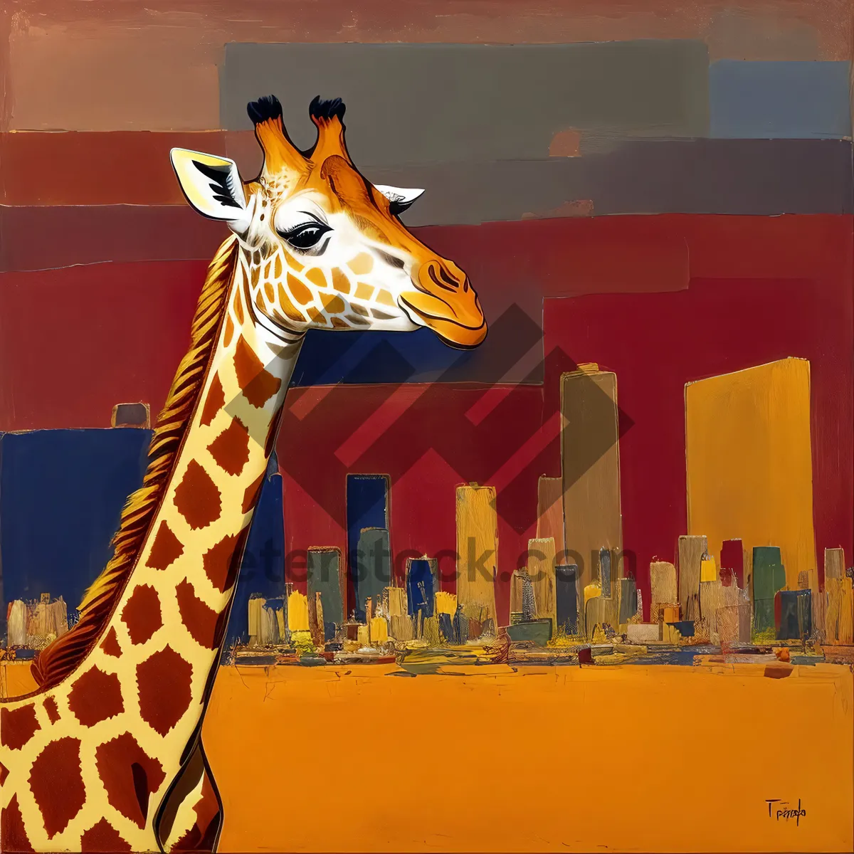 Picture of Graceful Giraffe in its Natural Habitat