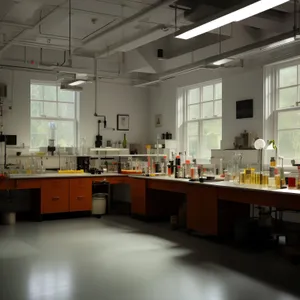 Modern cafeteria interior with chic furniture and lighting.