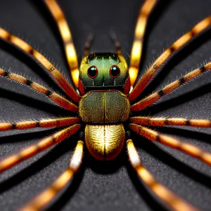 Vibrant Arthropod Wasp Close-Up