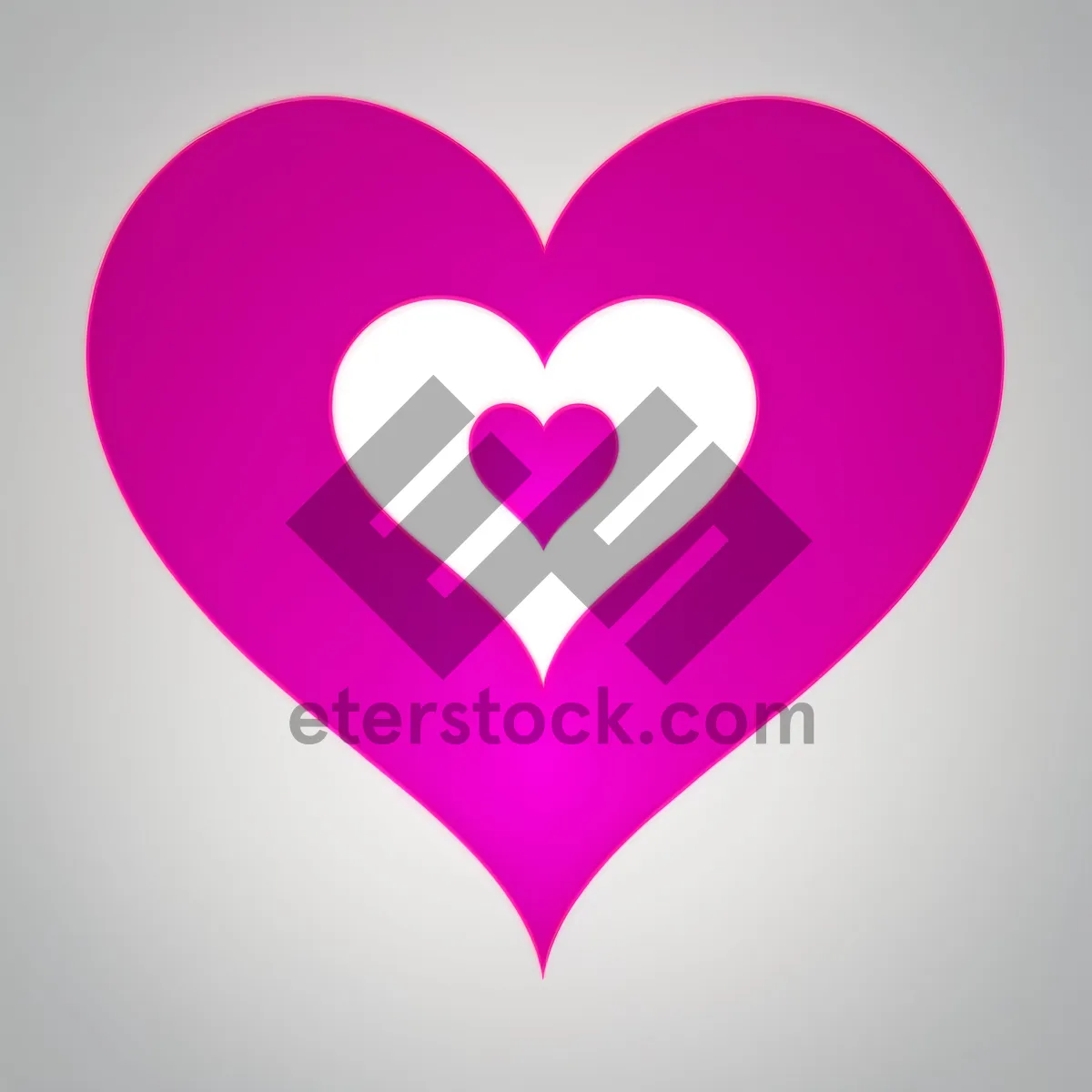 Picture of Heart-filled Valentine Icon: Passionate Love in Pink