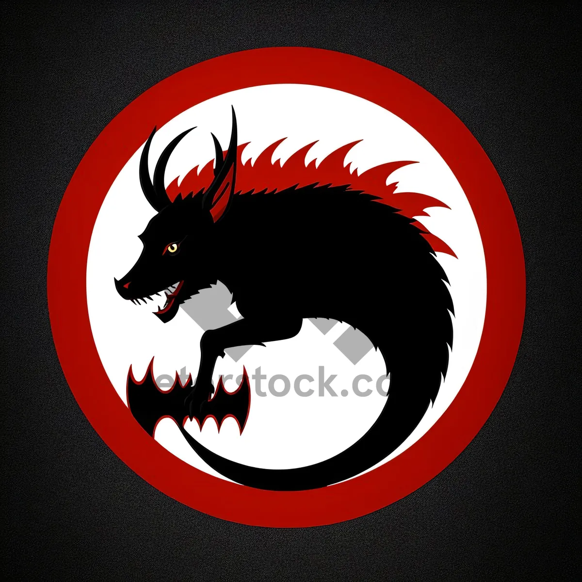 Picture of Round Silhouette Icon: Black Moon Symbol Art