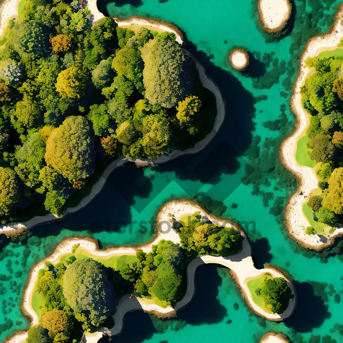 Picture of Tropical Coral Reef Fish Swimming in Exotic Underwater Paradise