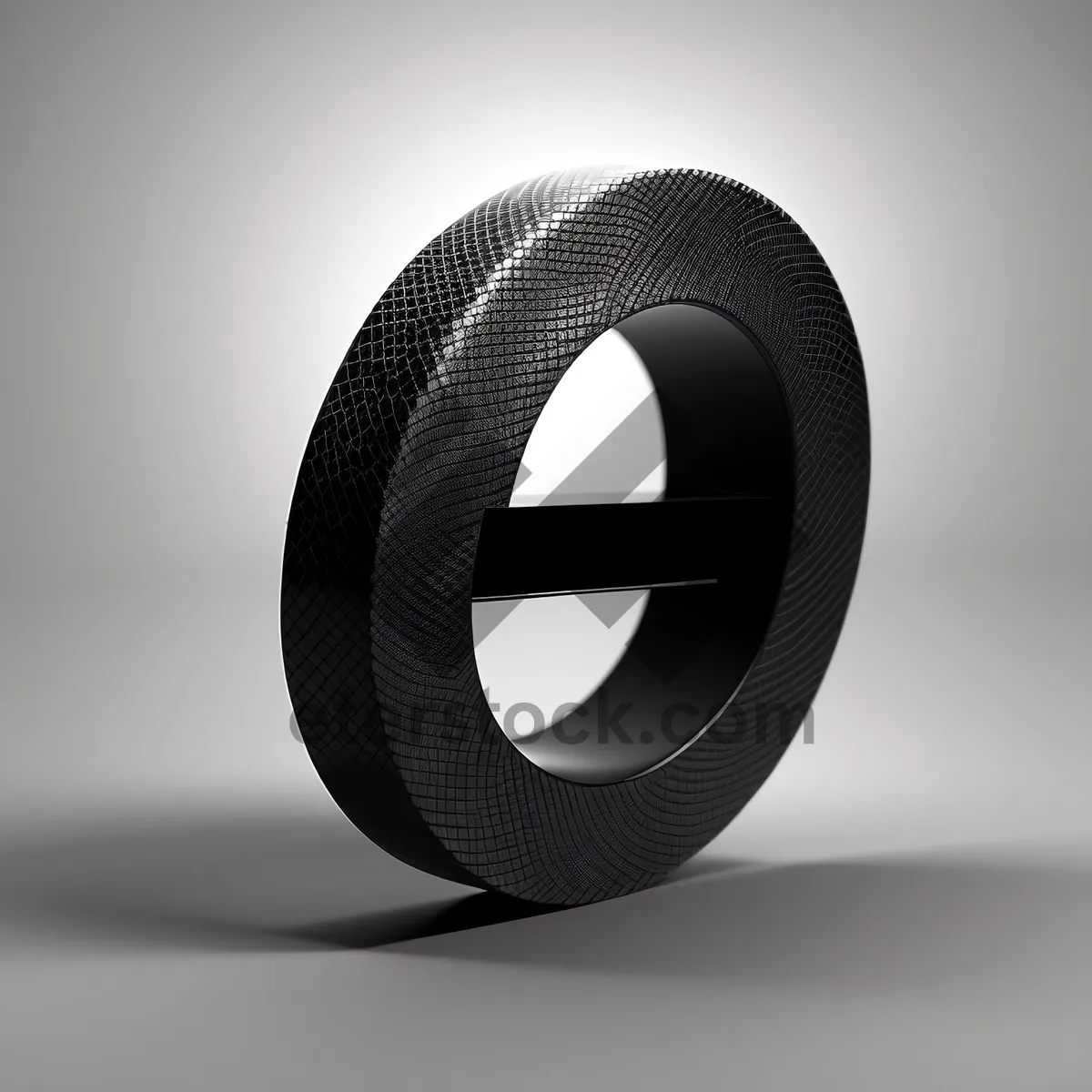 Picture of Shiny black 3D circle web button design