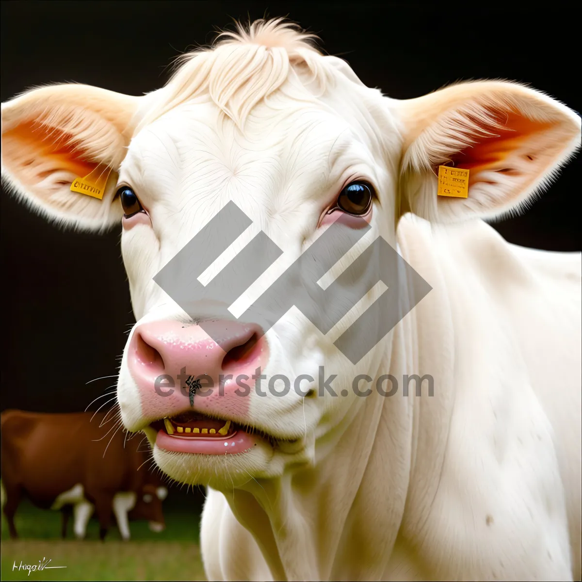 Picture of Lush Grazing: Serene Cattle on a Rural Ranch