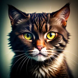 Furry Feline Friend: Adorable Tabby Kitty with Curious Eyes