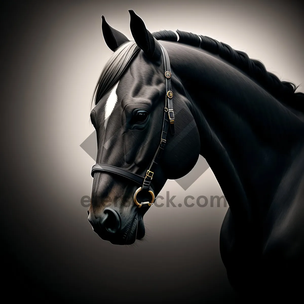 Picture of Thoroughbred Stallion: Majestic Horse in Bridle