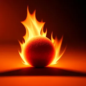 Fiery Glow: Symbolic Energy Art with Burning Flame