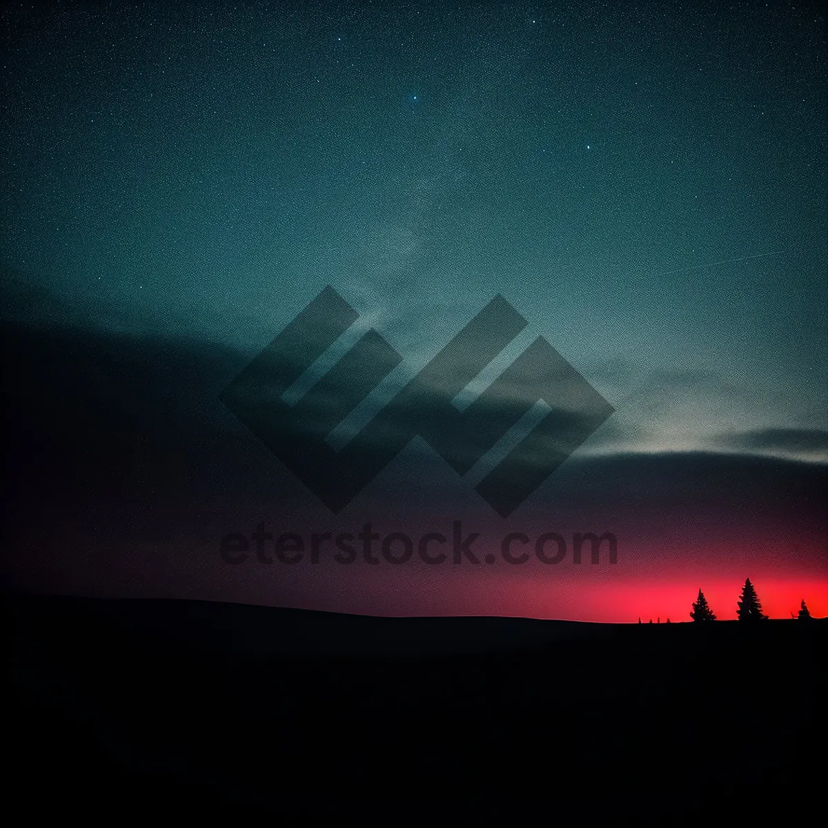 Picture of Celestial Sunset: Majestic Sky Embracing Mountain Landscape