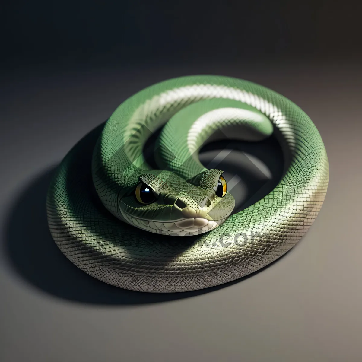 Picture of Green Mamba - Captivating Reptile with Piercing Eye