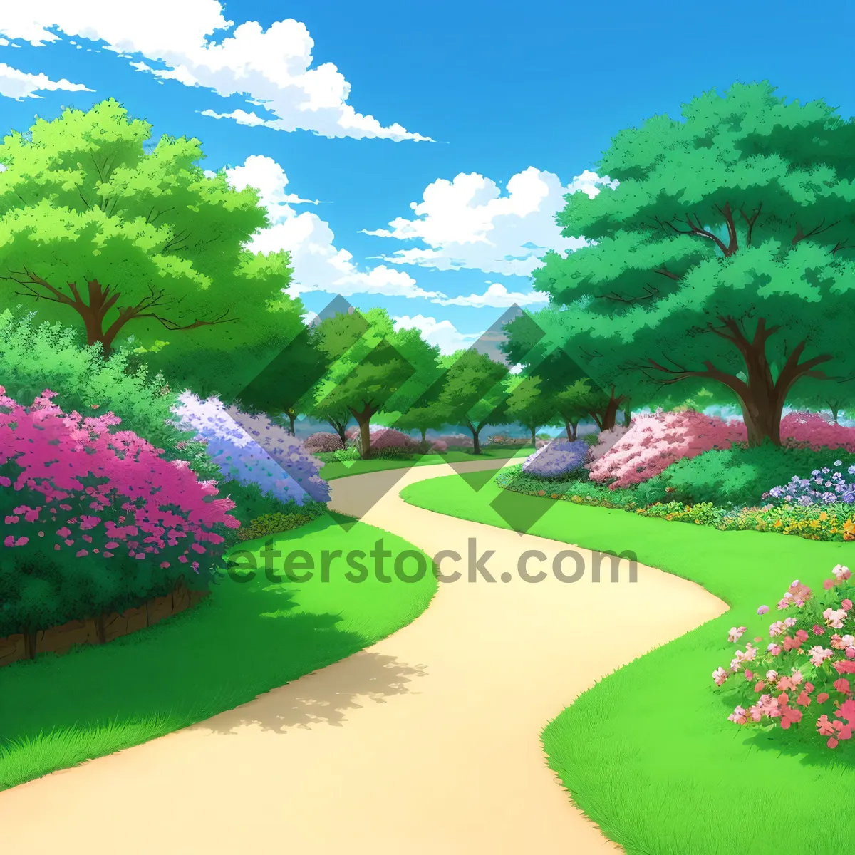 Picture of Serene Summer Meadow in Green Countryside