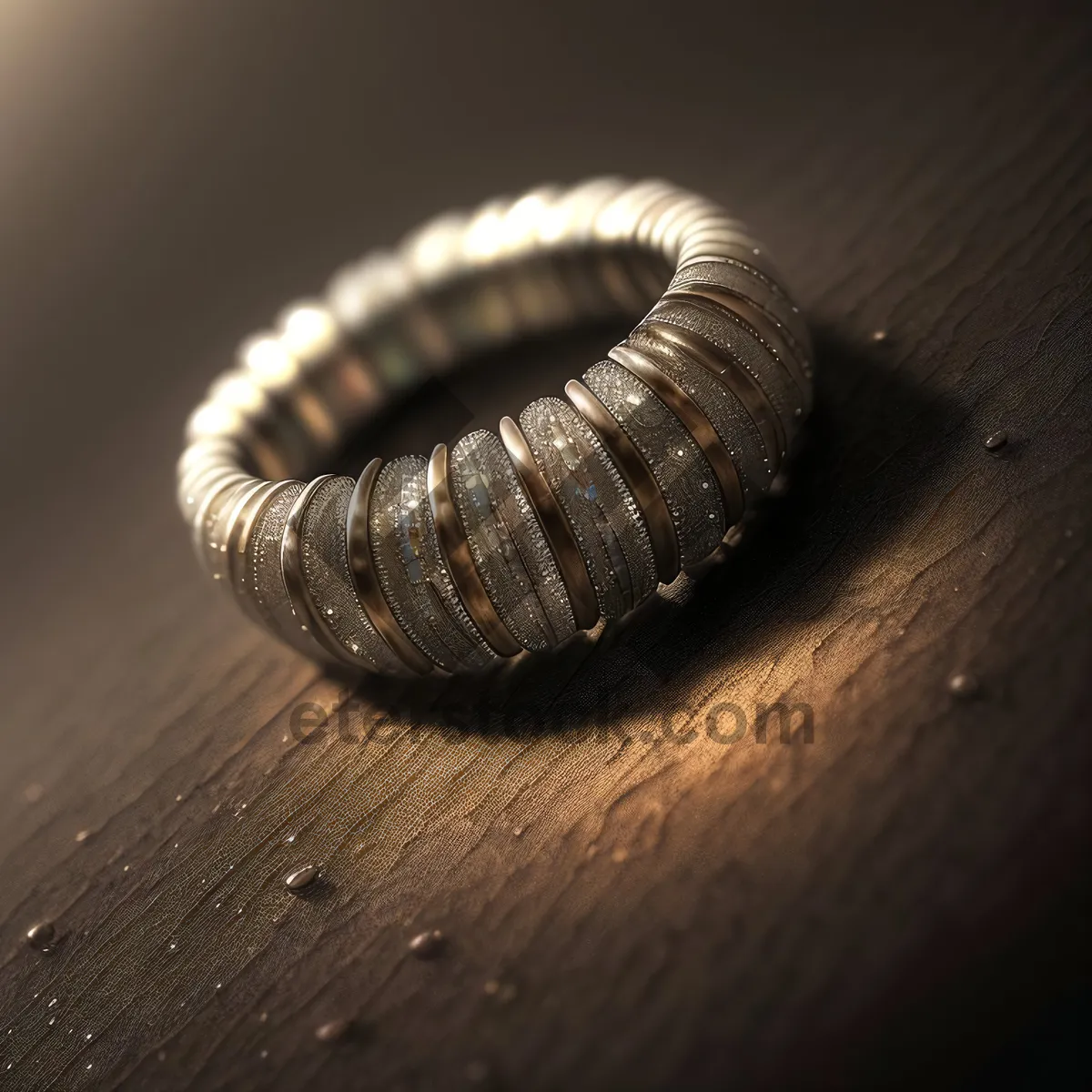 Picture of Slow-moving millipede with arthropod exoskeleton seen up close