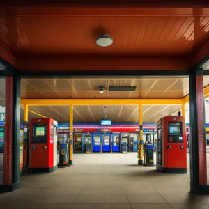 Modern Architecture Inside Subway Station - Movable Turnstile Gate