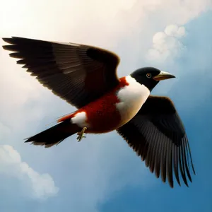 Graceful Seabird Gliding Through Coastal Waters