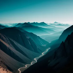 Majestic Mountain Range Amidst Pristine Glacier Lake