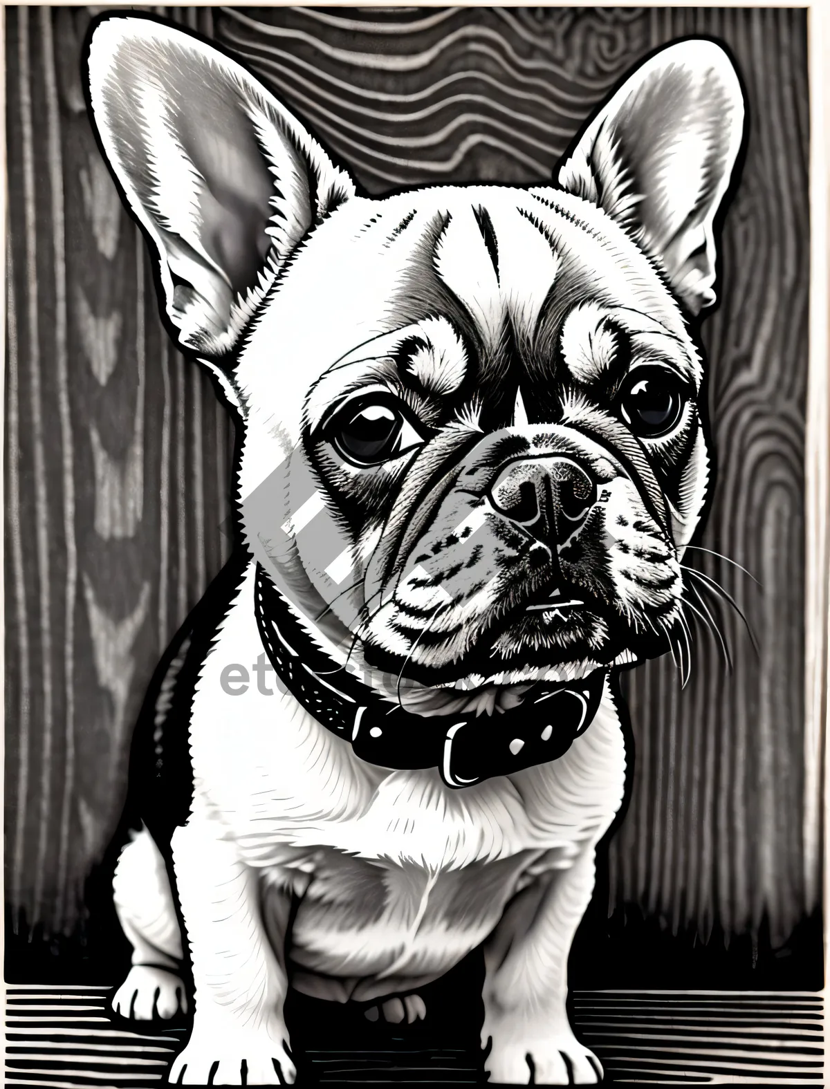 Picture of Playful Bulldog Terrier: Adorable Canine Portrait