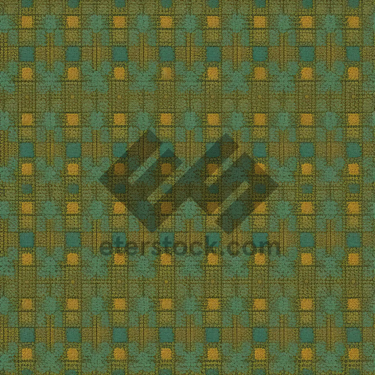 Picture of Retro Vintage Checkered Tile Pattern Wallpaper Design