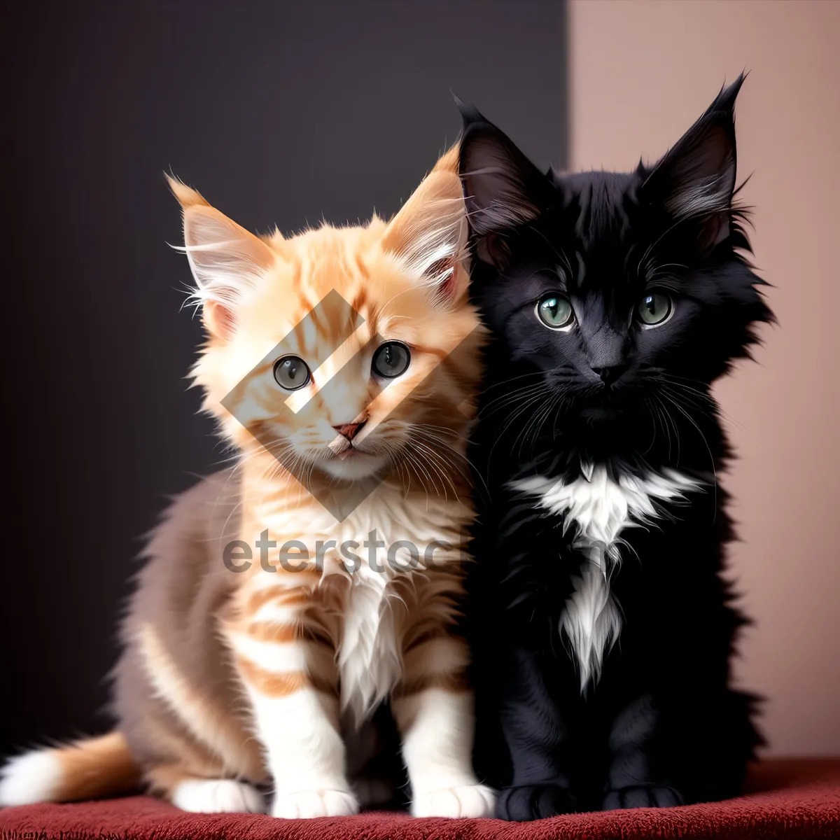 Picture of Adorable Fluffy Kitten with Curious Eyes