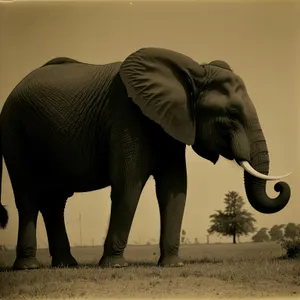 Wild Safari: Majestic Bull Elephant in South African National Park