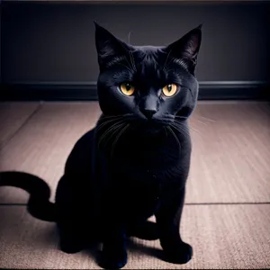 Curious Kitty with Fluffy Gray Fur