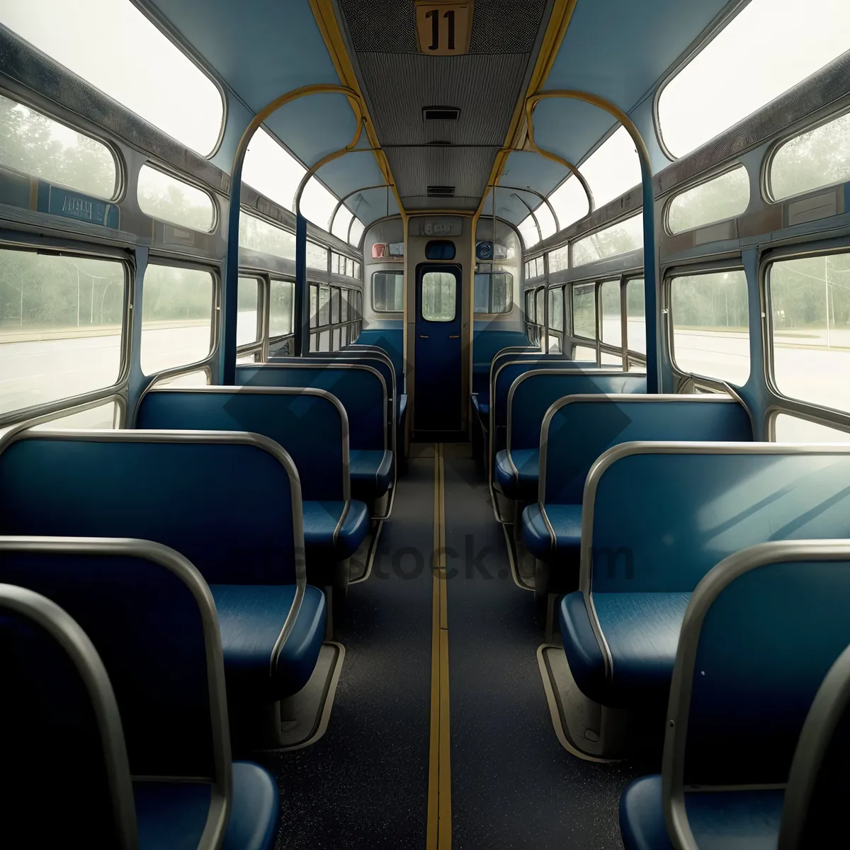 Picture of Modern Urban Transportation: Sleek Interior of Empty Car.