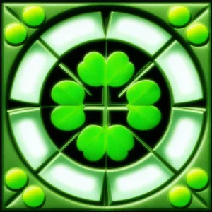 Bright Circle Graphic Symbol: DNA Clover