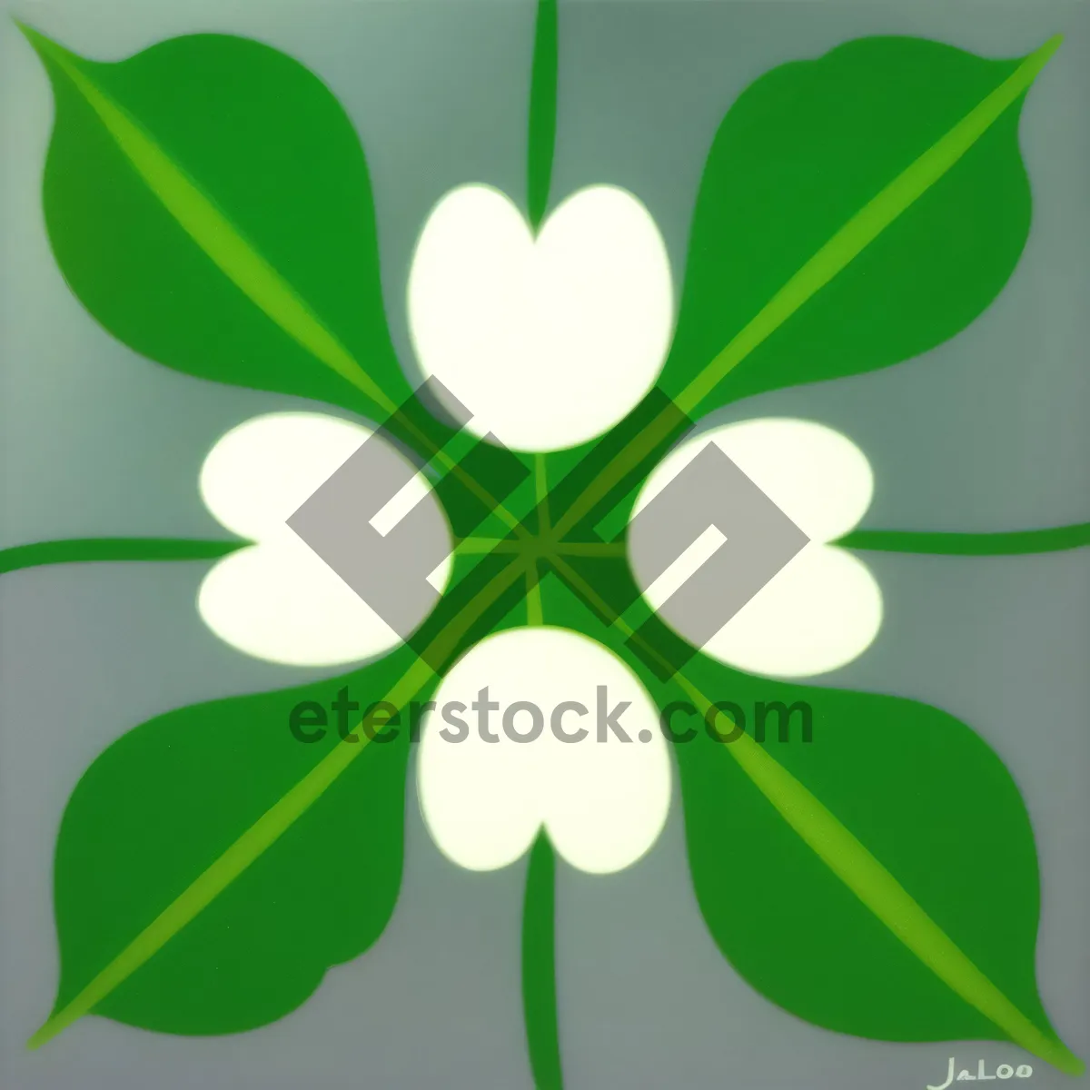 Picture of Ecological Clover: Artistic Graphic Symbolizing Environmental Recycling