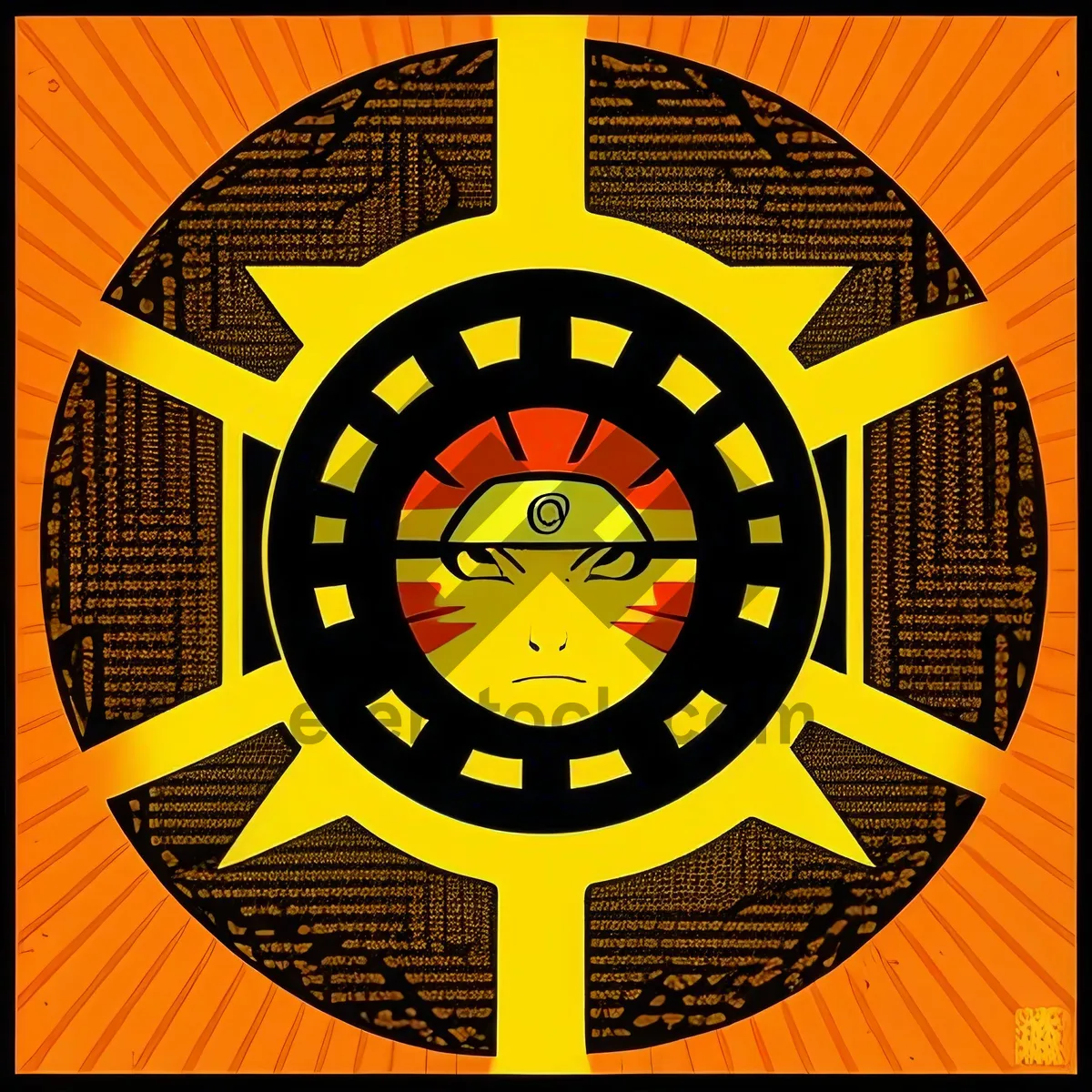 Picture of Circle Icon Button Design with Symbolic Sign