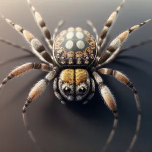 Close-up of Black and Gold Garden Spider