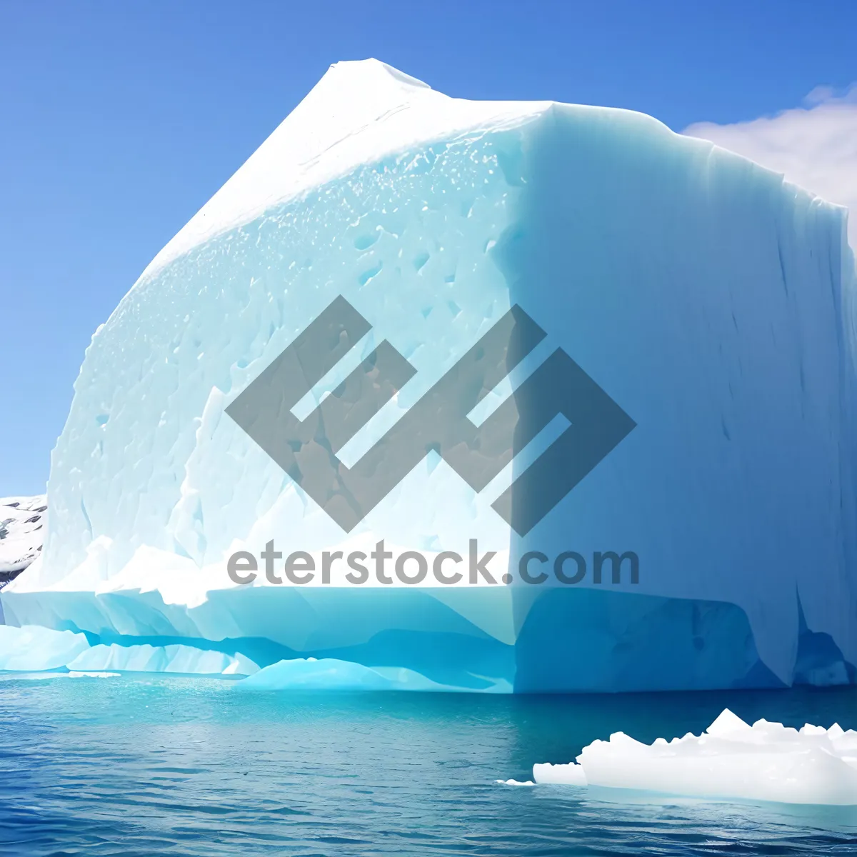 Picture of Majestic Arctic Glacier in Summer's Glare