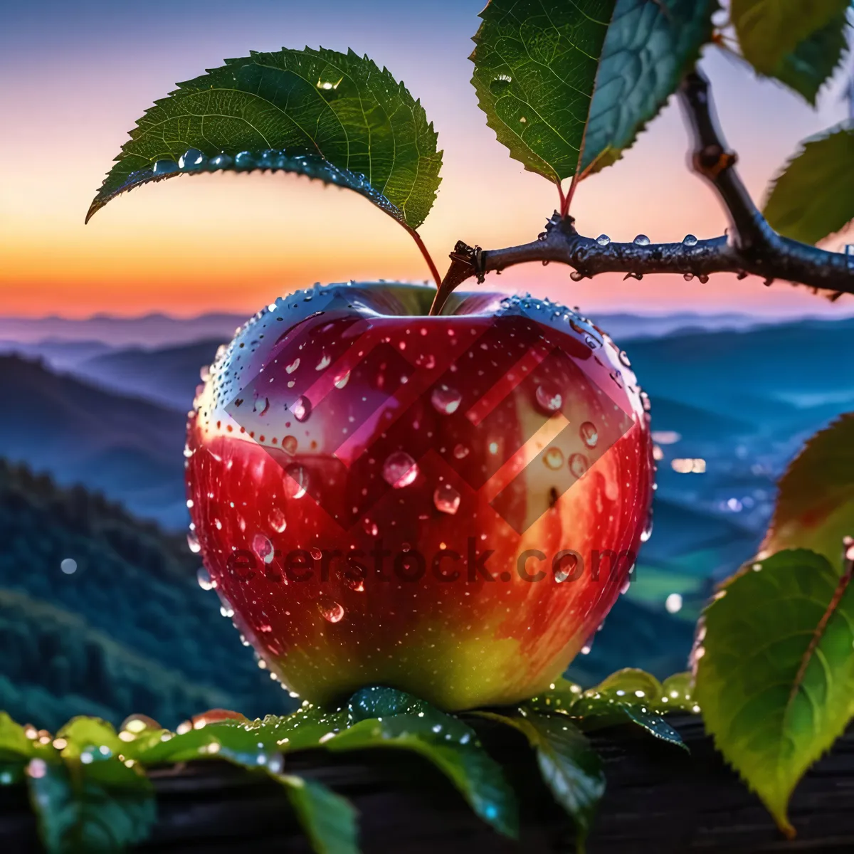 Picture of Delicious Cherry Apple Garden Fruit Branch Juicy