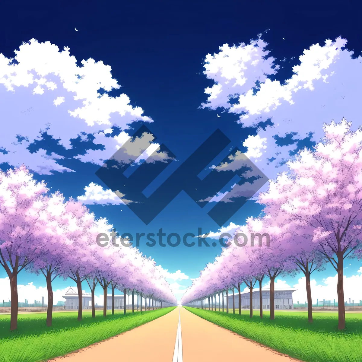 Picture of Serene Summer Meadow Under Clear Skies