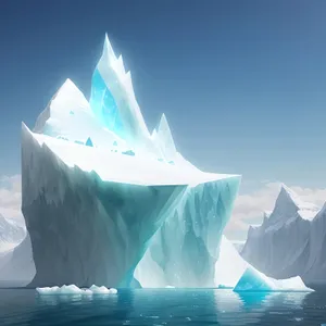 Majestic Arctic Glacier in Frozen Landscape