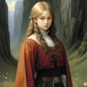 Smiling fashion model in elegant kimono robe