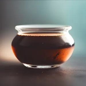 Refreshing Morning Tea in Clear Glass Mug