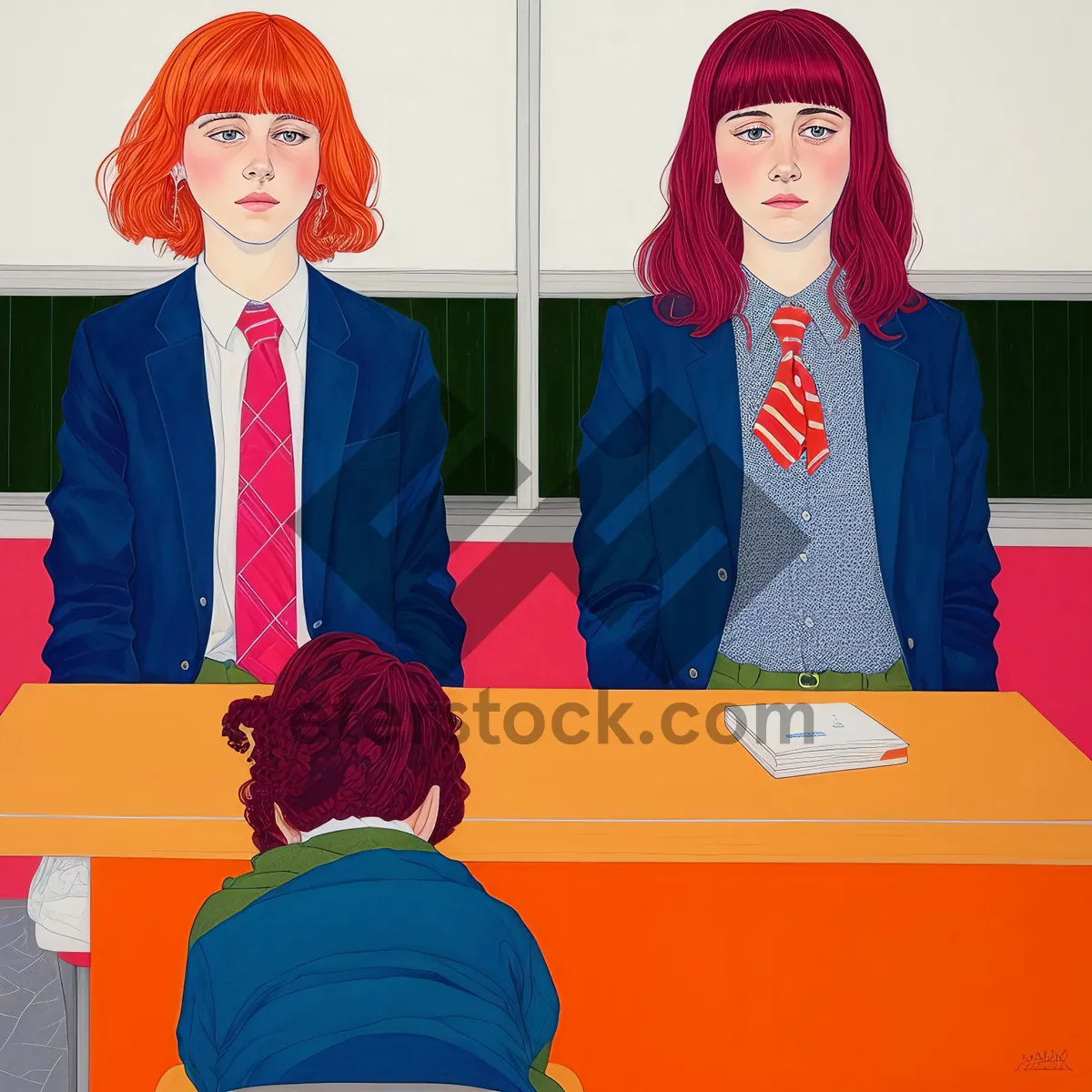 Picture of Smiling business professional working on laptop in office