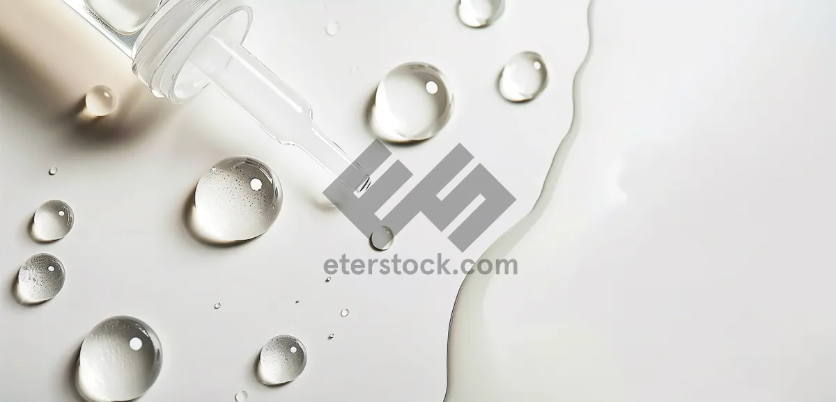 Picture of Crystal Clear Water Droplets Texture Close-up