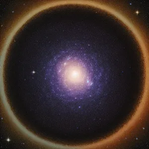 Mystical Moonlit Space: Celestial Galaxy in Infinite Sky