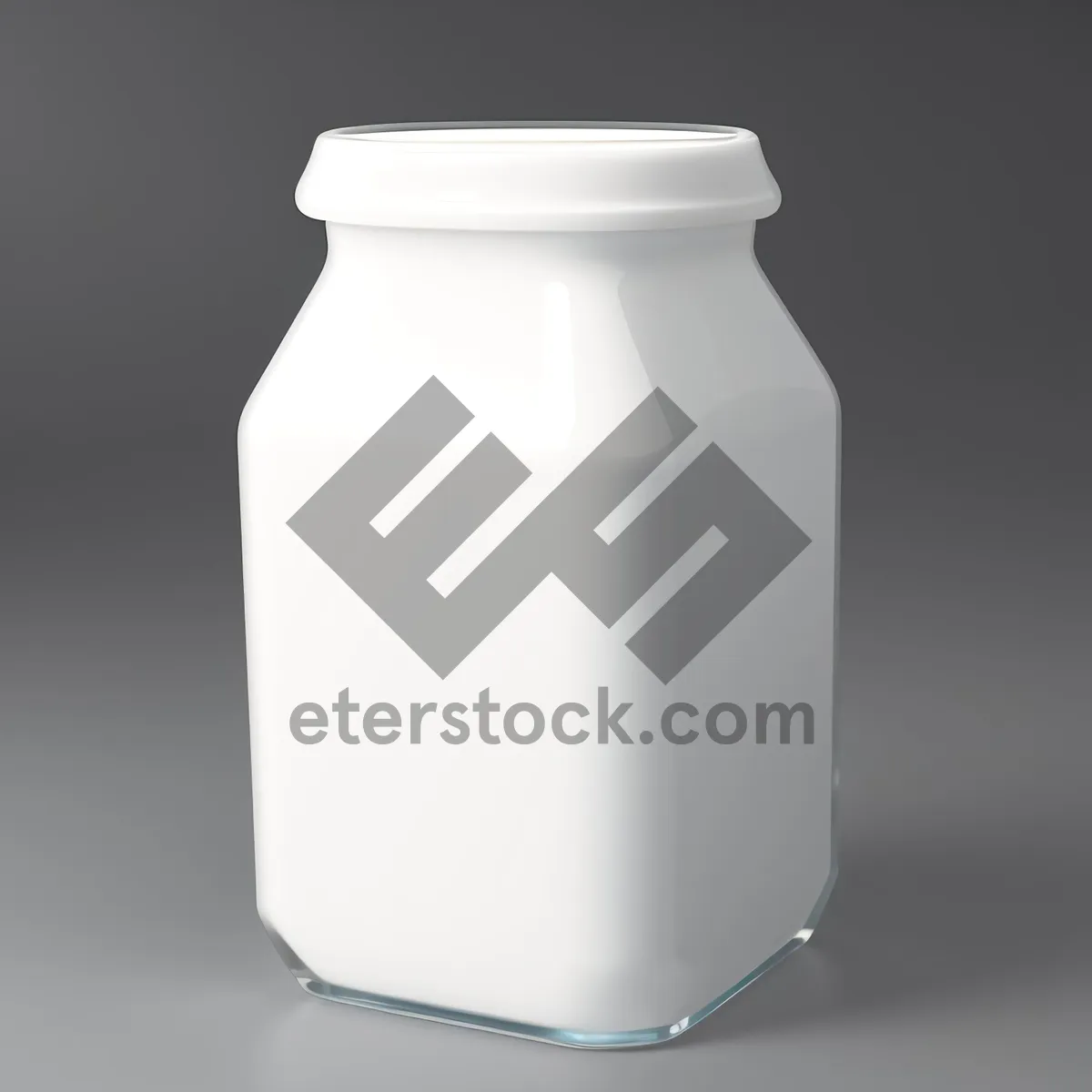 Picture of Blank Glass Milk Bottle with Conserve Label