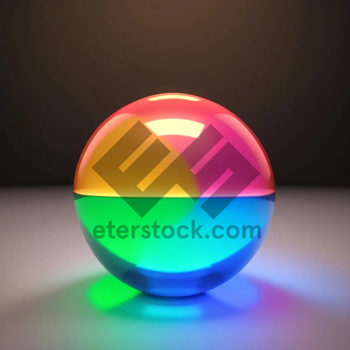 Picture of Modern Bright Orange Glass Button Icon