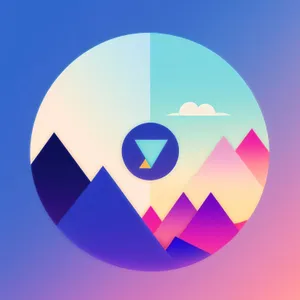 Round World Globe Icon Symbol